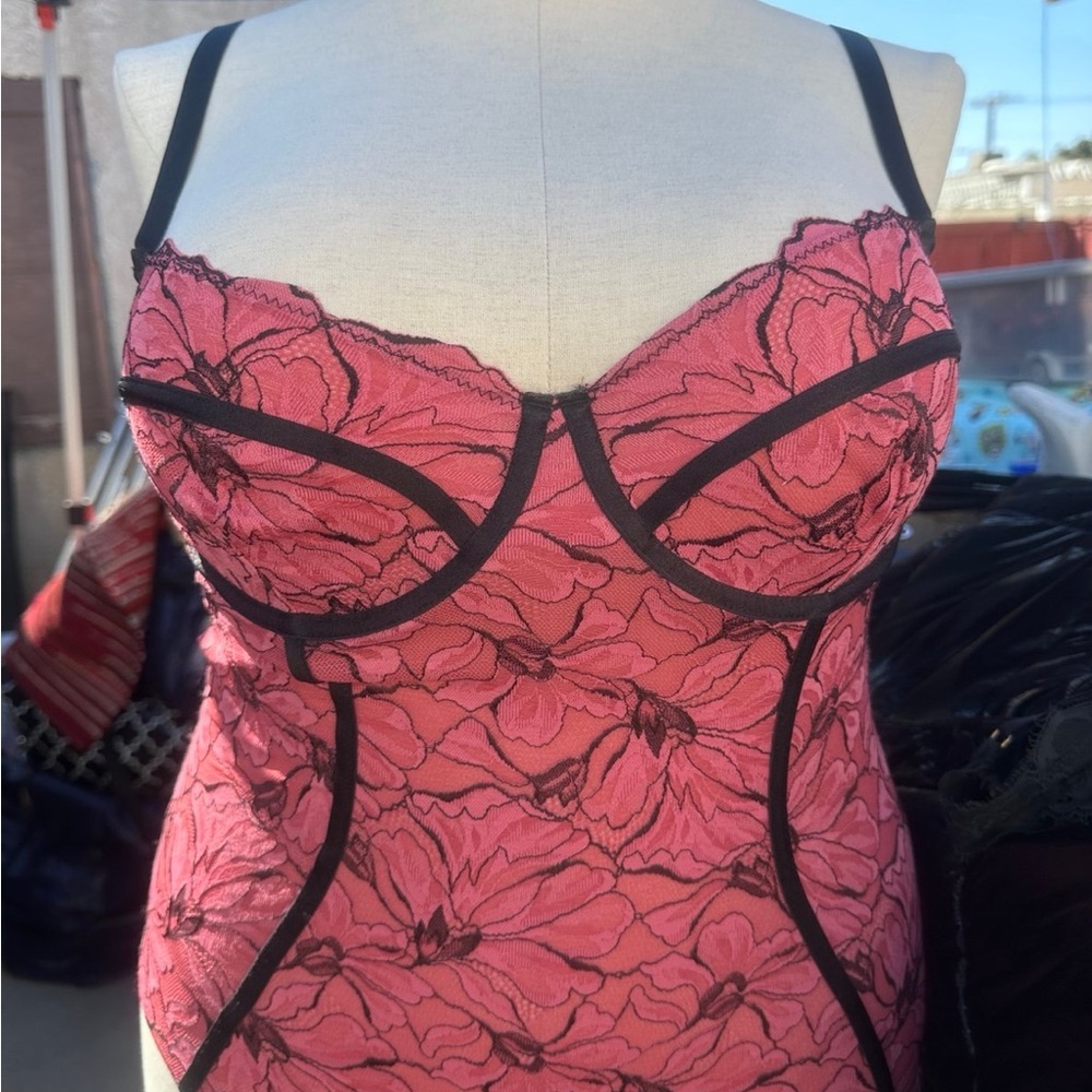 Torrid Pink Lace Bustier